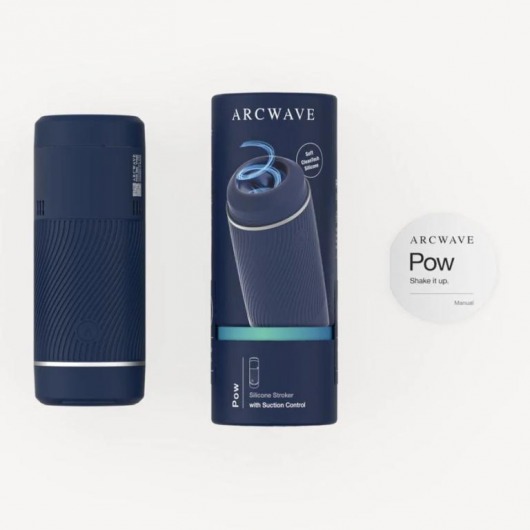 Синий мастурбатор с контролем всасывания Arcwave Pow Stroker - Arcwave - в Кисловодске купить с доставкой