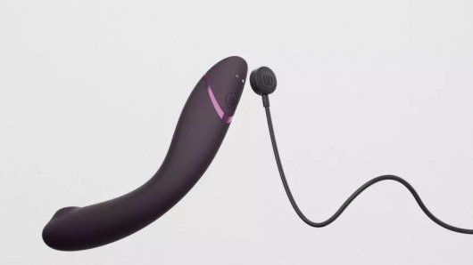 Сливовый стимулятор G-точки Womanizer OG c технологией Pleasure Air и вибрацией - 17,7 см. - Womanizer