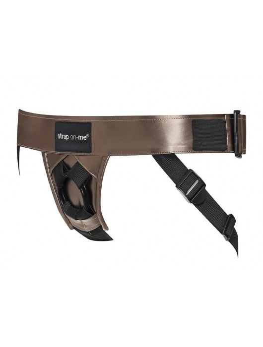 Бронзовый пояс для насадок Curious Harness - Strap-on-me - купить с доставкой в Кисловодске