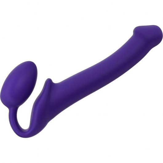 Фиолетовый безремневой страпон Silicone Bendable Strap-On - size M - Strap-on-me - купить с доставкой в Кисловодске
