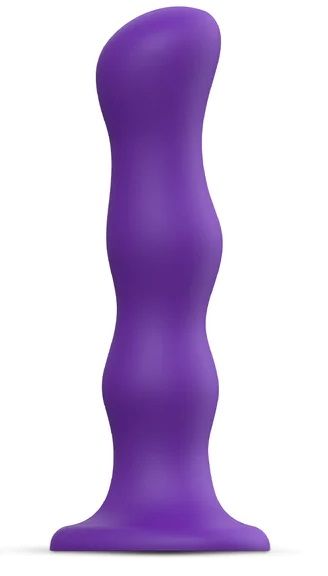 Фиолетовая насадка Strap-On-Me Dildo Geisha Balls size M - Strap-on-me - купить с доставкой в Кисловодске