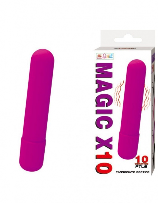 Фиолетовая вытянутая вибропуля - 10,2 см. - Baile