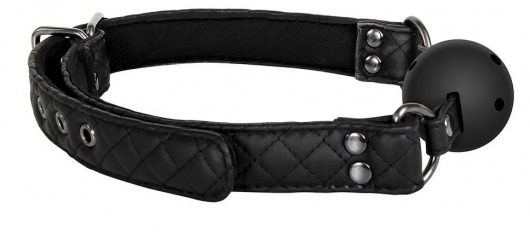 Черный кляп-шарик BALL GAG DIAMOND - Dream Toys - купить с доставкой в Кисловодске