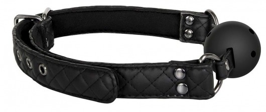 Черный кляп-шарик BALL GAG DIAMOND - Dream Toys - купить с доставкой в Кисловодске