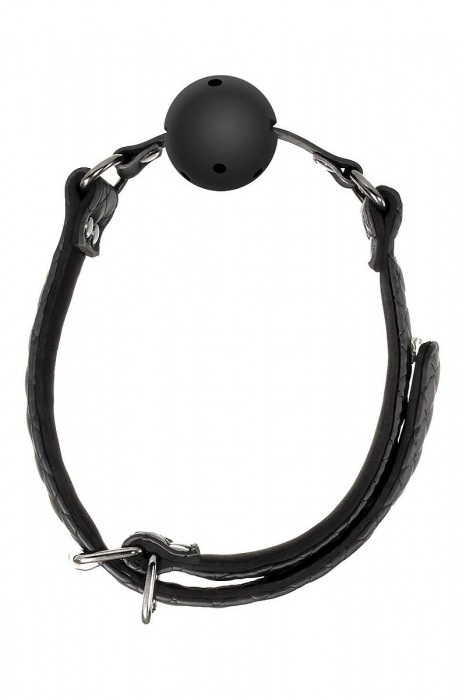 Черный кляп-шарик BALL GAG DIAMOND - Dream Toys - купить с доставкой в Кисловодске