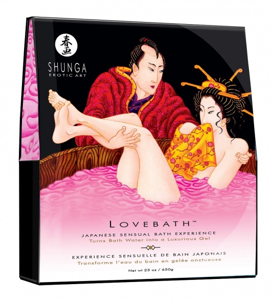 Соль для ванны Lovebath Dragon Fruit, превращающая воду в гель - 650 гр. - Shunga - купить с доставкой в Кисловодске