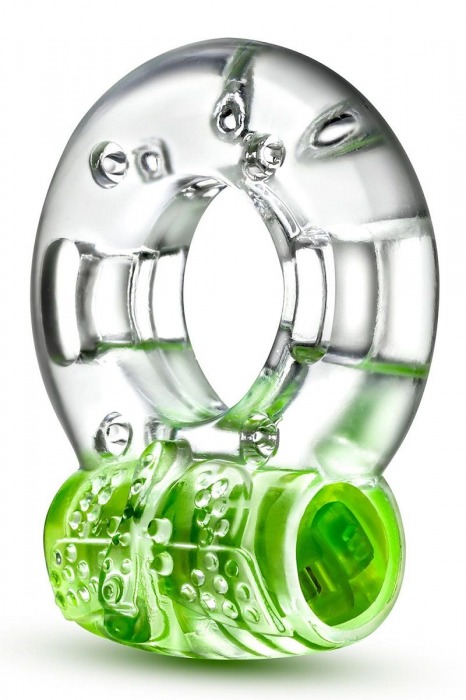 Зеленое эрекционное виброкольцо Arouser Vibrating C-Ring - Blush Novelties - в Кисловодске купить с доставкой