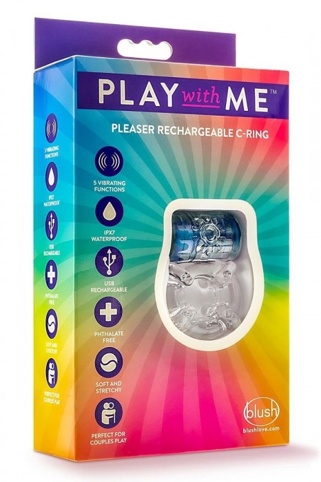 Фиолетовое эрекционное виброкольцо Pleaser Rechargeable C-Ring - Blush Novelties - в Кисловодске купить с доставкой