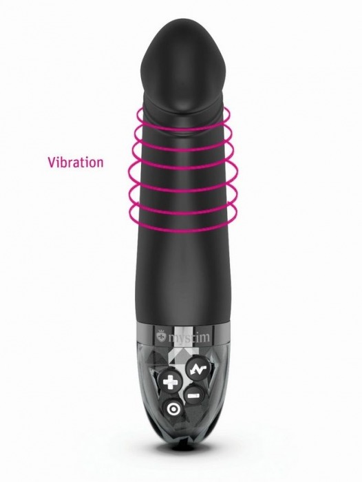 Черный вибратор с электростимуляцией Real Deal Neal - 16,5 см. - MyStim - купить с доставкой в Кисловодске