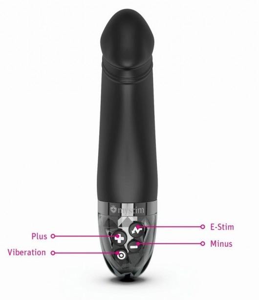 Черный вибратор с электростимуляцией Real Deal Neal - 16,5 см. - MyStim - купить с доставкой в Кисловодске