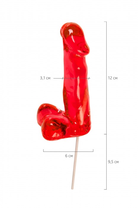 Красный леденец в форме члена со вкусом виски - 173 гр. - Sosuчki - купить с доставкой в Кисловодске