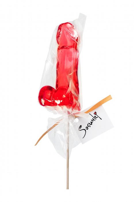 Красный леденец в форме члена со вкусом виски - 173 гр. - Sosuчki - купить с доставкой в Кисловодске