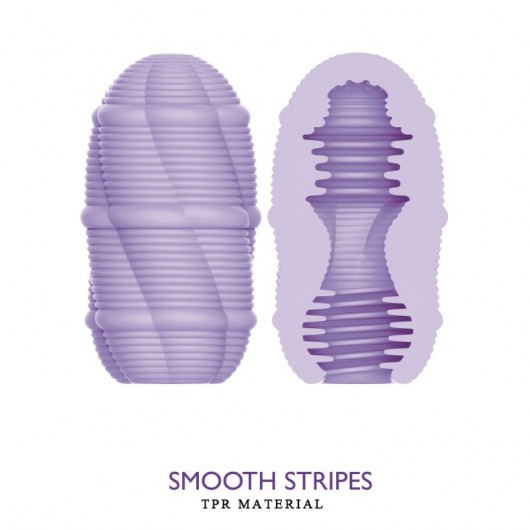 Сиреневый мастурбатор-яйцо Smooth Stripes - Baile - в Кисловодске купить с доставкой