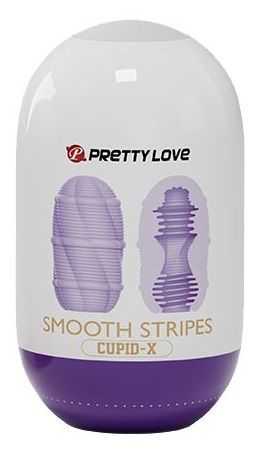 Сиреневый мастурбатор-яйцо Smooth Stripes - Baile - в Кисловодске купить с доставкой