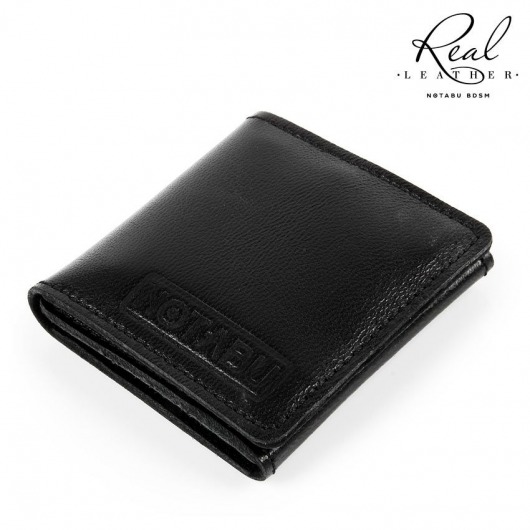 Черный кожаный кондомхолдер Notabu - Notabu - купить с доставкой в Кисловодске