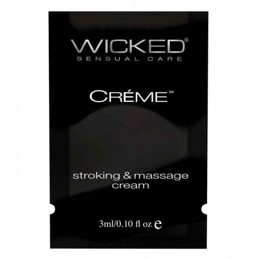 Крем для массажа и мастурбации Wicked Stroking and Massage Creme - 3 мл. - Wicked - купить с доставкой в Кисловодске