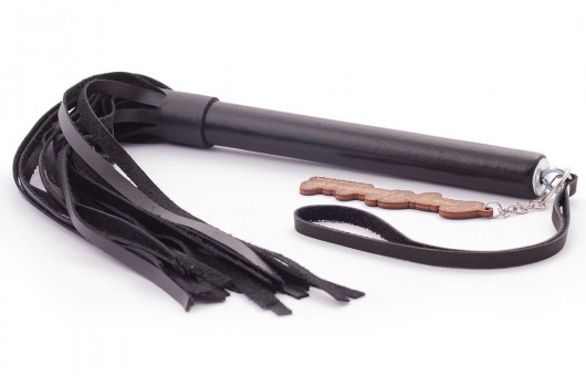 Черная кожаная плеть  Индиго  - 50 см. - Crazy Handmade - купить с доставкой в Кисловодске