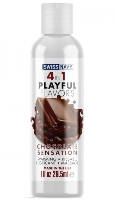Массажный гель 4-в-1 Chocolate Sensation с ароматом шоколада - 29,5 мл. - Swiss navy - купить с доставкой в Кисловодске