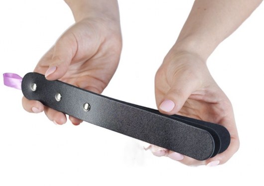 Черный мини-пэддл из трех слоев кожи - Лунный свет - купить с доставкой в Кисловодске