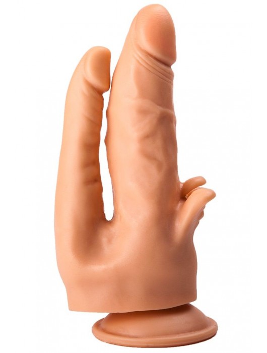 Фаллоимитатор на присоске для тройной стимуляции - 17 см. - LOVETOY (А-Полимер)