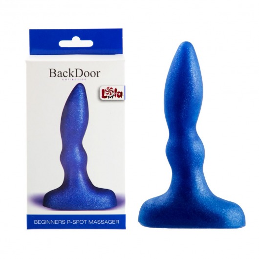 Синий анальный стимулятор Beginners p-spot massager - 11 см. - Lola Games - в Кисловодске купить с доставкой