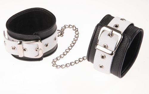 Черно-белые оковы на ноги - Sitabella - купить с доставкой в Кисловодске