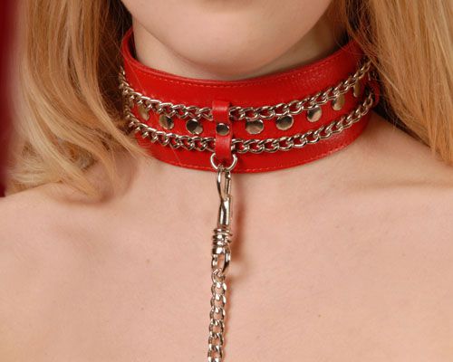 Красный ошейник с цепочками - Sitabella - купить с доставкой в Кисловодске