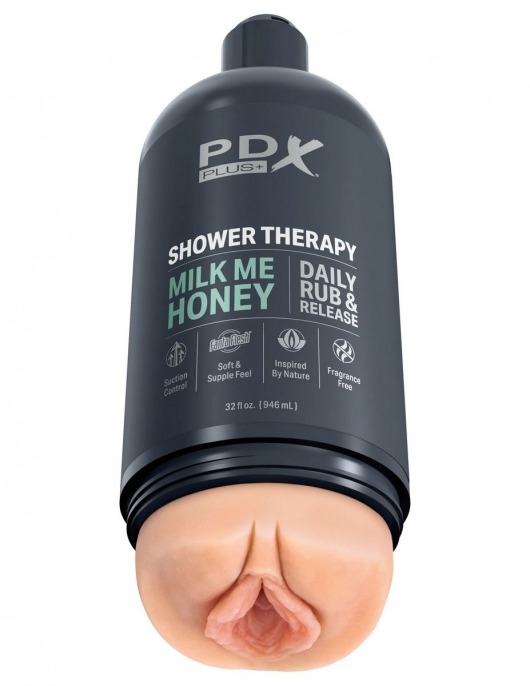 Телесный мастурбатор-вагина Shower Therapy Milk Me Honey - Pipedream - в Кисловодске купить с доставкой