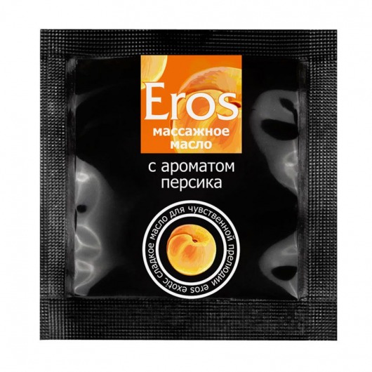 Саше массажного масла Eros exotic с ароматом персика - 4 гр. - Биоритм - купить с доставкой в Кисловодске