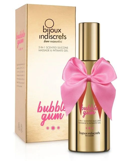 Гель с ароматом жвачки Bubblegum 2-in-1 Scented Silicone Massage And Intimate Gel - 100 мл. - Bijoux Indiscrets - купить с доставкой в Кисловодске