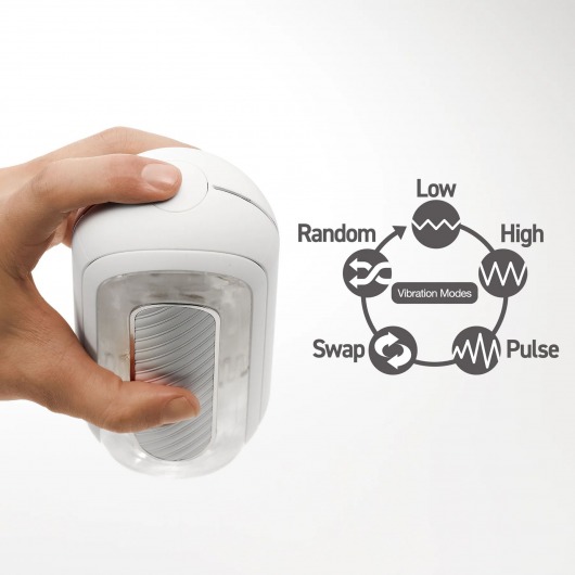 Белый мастурбатор Tenga Flip Zero Gravity с вибрацией - Tenga - в Кисловодске купить с доставкой