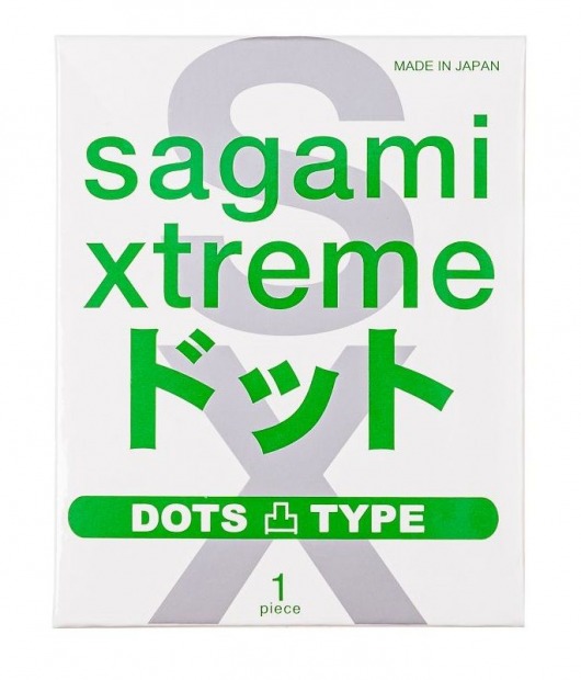 Презерватив Sagami Xtreme Type-E с точками - 1 шт. - Sagami - купить с доставкой в Кисловодске