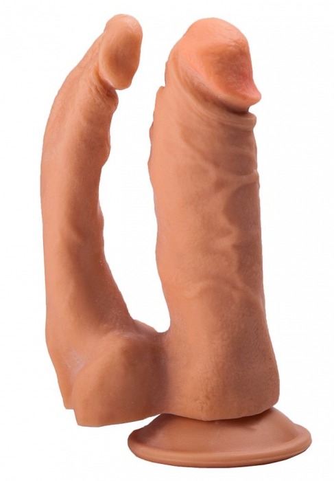 Двойной гелевый фаллоимитатор на присоске - 15 см. - LOVETOY (А-Полимер)