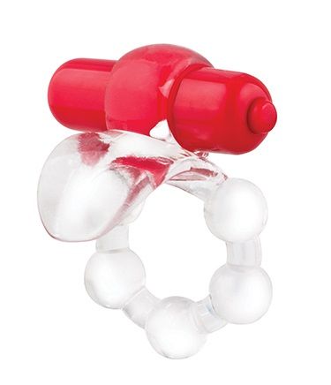 Виброкольцо с язычком и красным виброэлементом Overtime - Screaming O - в Кисловодске купить с доставкой