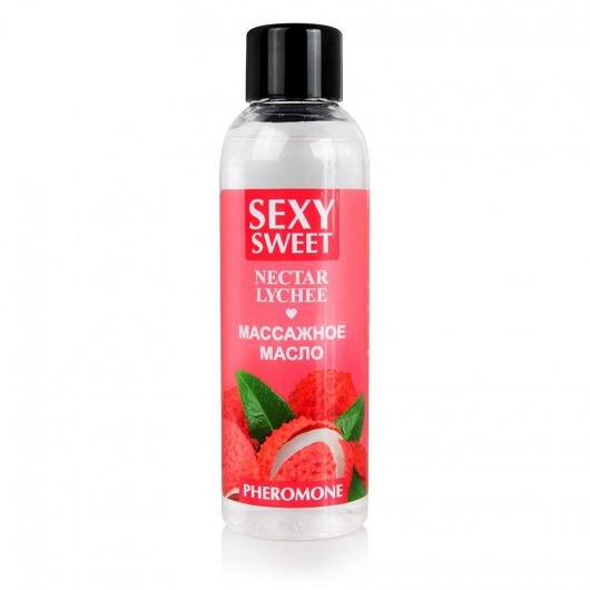 Массажное масло Sexy Sweet Nectar Lychee с феромонами и ароматом личи - 75 мл. - Биоритм - купить с доставкой в Кисловодске