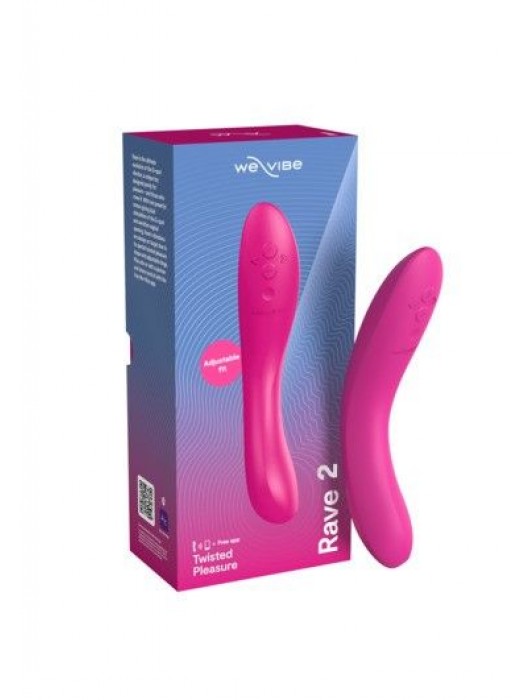 Розовый изогнутый вибромассажер We-Vibe Rave 2 - 21,7 см. - We-vibe