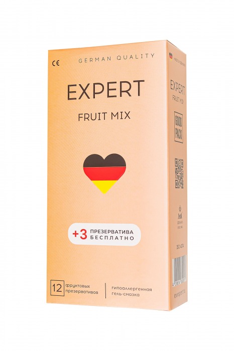 Ароматизированные презервативы EXPERT Fruit Mix - 12 шт.(+3 в подарок) - Expert - купить с доставкой в Кисловодске