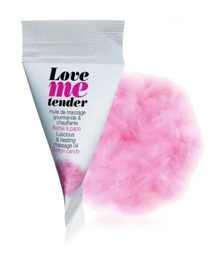 Съедобное согревающее массажное масло Love Me Tender Cotton Candy с ароматом сладкой ваты - 10 мл. - Love to Love - купить с доставкой в Кисловодске