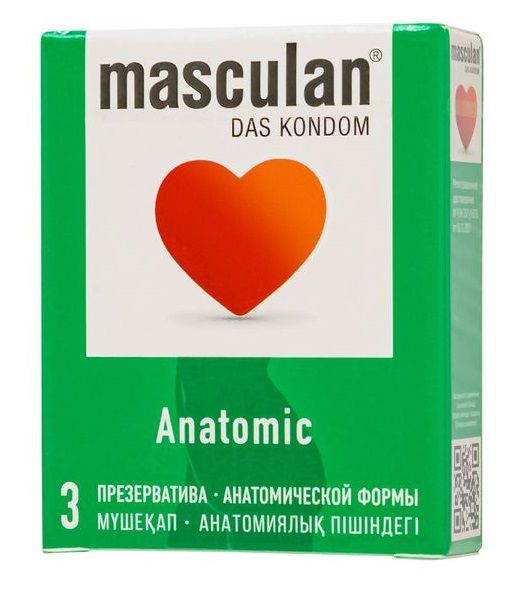 Презервативы анатомической формы Masculan Anatomic - 3 шт. - Masculan - купить с доставкой в Кисловодске