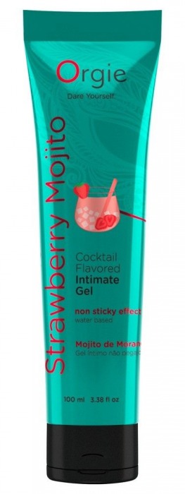 Съедобный интимный гель Orgie Lube Tube Cocktail Strawberry Mojito - 100 мл. - ORGIE - купить с доставкой в Кисловодске