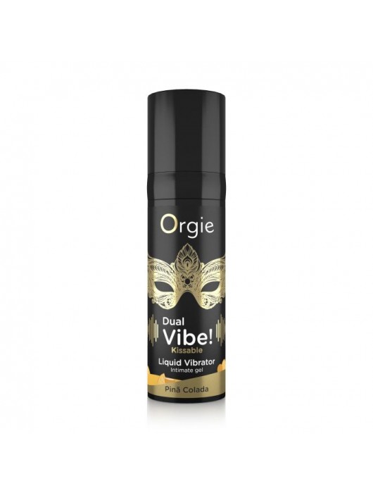 Съедобный гель Dual Vibe Pina Colada с эффектом вибрации и вкусом коктейля пина колада - 15 мл. - ORGIE - купить с доставкой в Кисловодске