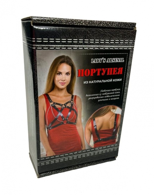 Портупея из натуральной кожи с цепочками - БДСМ Арсенал - купить с доставкой в Кисловодске