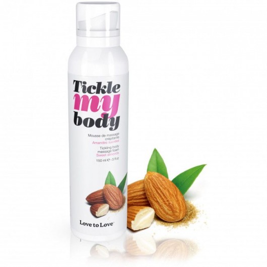 Массажная хрустящая пенка Tickle My Body Sweet Almonds с ароматом миндаля - 150 мл. - Love to Love - купить с доставкой в Кисловодске