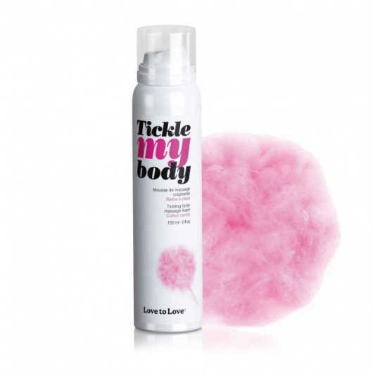 Массажная хрустящая пенка Tickle My Body Cotton Candy с ароматом сладкой ваты - 150 мл. - Love to Love - купить с доставкой в Кисловодске