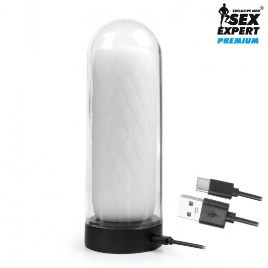Оригинальный мастурбатор в колбе с нагревом - Sex Expert - в Кисловодске купить с доставкой