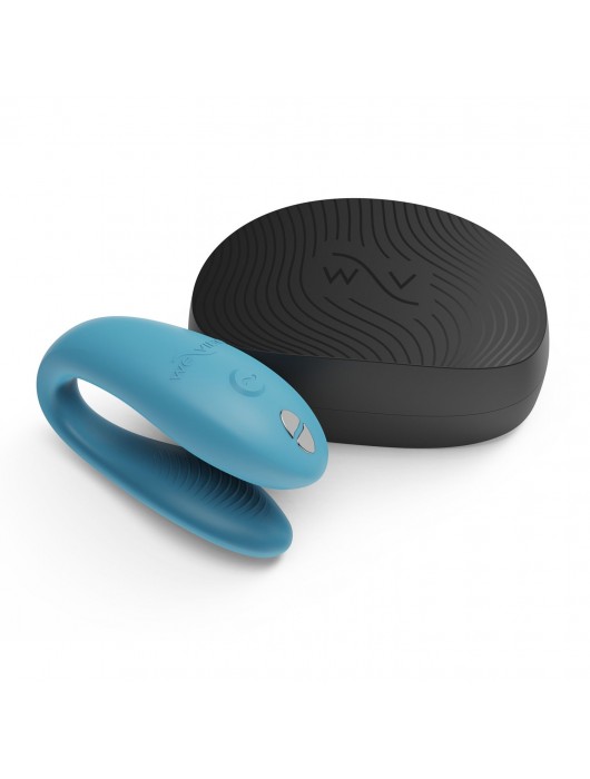 Бирюзовый вибромассажер для пар We-Vibe Sync Go - We-vibe