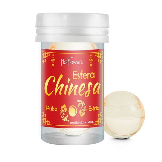 Интимный гель Chinesa Esfera с охлаждающе-пульсирующим эффектом (2 шарика по 3 гр.) - HotFlowers - купить с доставкой в Кисловодске