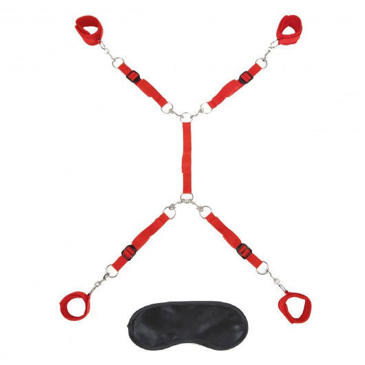 Красная фиксация на матрас Classic Bedspreader - Lux Fetish - купить с доставкой в Кисловодске
