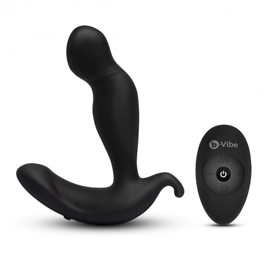 Черный анальный стимулятор с вращением и вибрацией 360 Plug - 13 см. - b-Vibe - в Кисловодске купить с доставкой