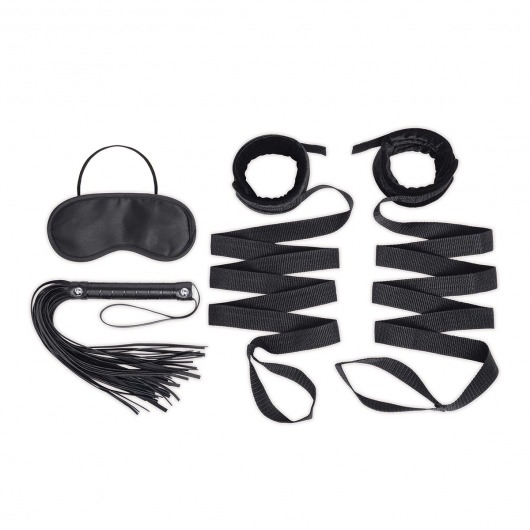 Эротический набор 4PC Bondage Bed Strap   Flogger Kit - Lux Fetish - купить с доставкой в Кисловодске